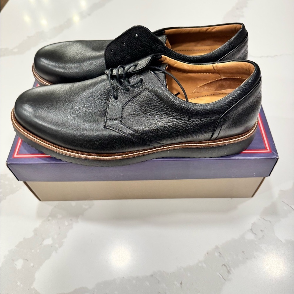 Flag Ltd Caleb Oxford Black Leather Men's Shoes - Picture 7 of 7
